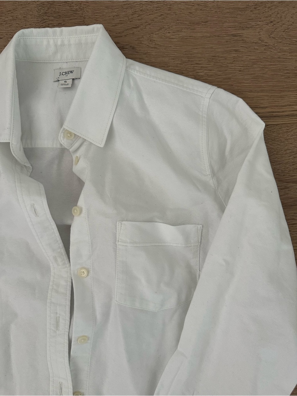 J. Crew Factory Fitted Button-Down Shirt White S - Picture 6 of 10